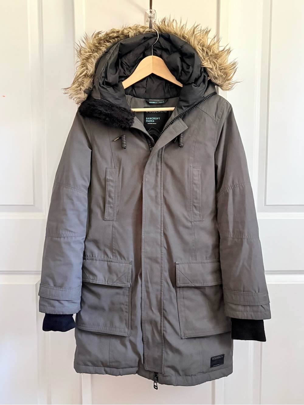 Aritzia Golden by TNA Bancroft Down Parka Grey Size S Warmest